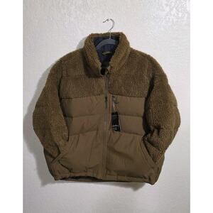 Eddie Bauer Jacket Womens Large Antique Bronze Twisp Down 650 Fill Sherpa Fleece